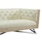 Armen Living Regis Cream Sofa With Pine Frame And Gunmetal Legs LCRE3CR - alternate 4